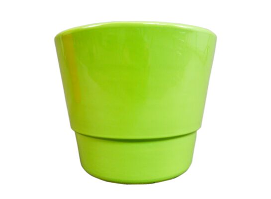 Donica ceramiczna 14 cm zielona CERMAX