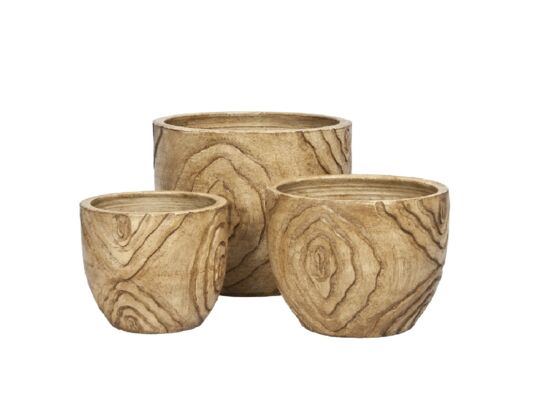 Donica ceramiczna kokon niski 38 cm CERMAX