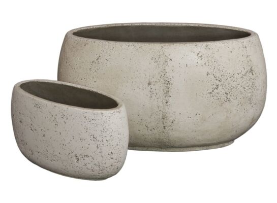 Donica niska owalna lekki cement 52 x 22 x 27 CERMAX