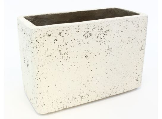 Donica wysoka prostokątna lekki cement 60,5 x 30 biały CERMAX