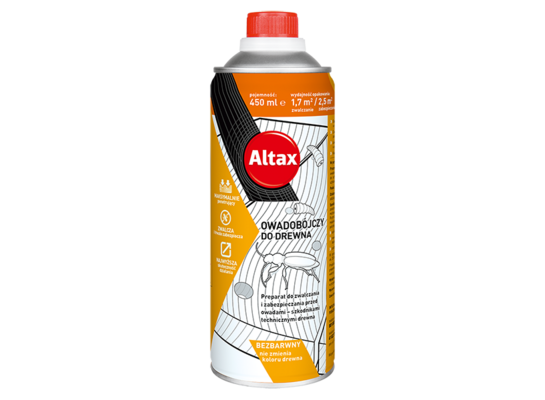 Owadobójczy do drewna 450 ml Altax