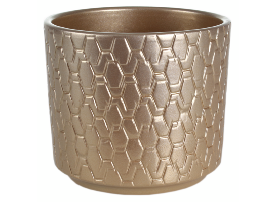 Osłonka ceramiczna Cylinder 14 cm perłowe złoto Cermax