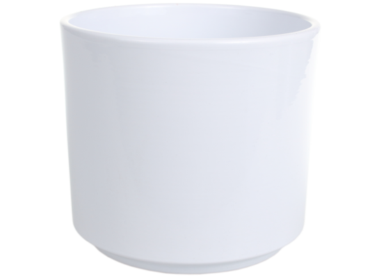 Osłonka cylinder ceramiczna 10 cm biała mat CERMAX