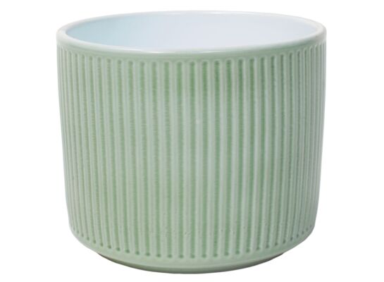 Osłonka ceramiczna cylinder 12 cm zielony lazur