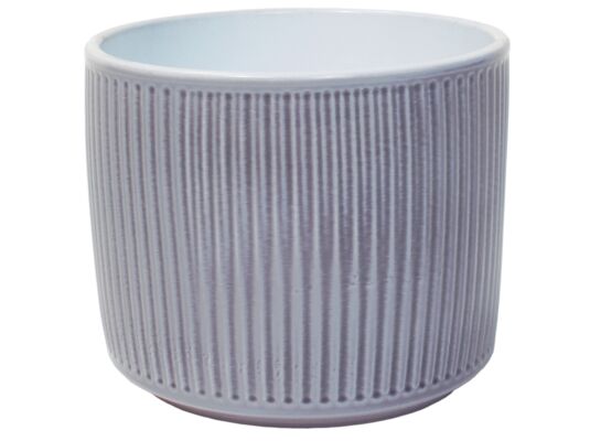 Osłonka cylinder ceramiczna 14 cm szary lazur CERMAX
