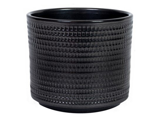 Osłonka cylinder calla ceramiczna 12,5 cm stare srebro CERMAX