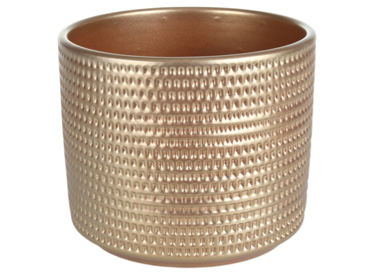 Osłonka ceramiczna cylinder calla 14 cm złoty perłowy Cermax