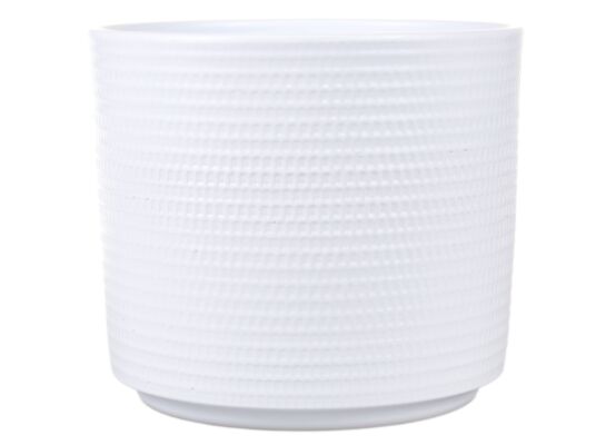 Osłonka cylinder calla ceramiczna 14 cm biała mat CERMAX