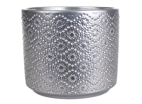 Osłonka cylinder flora ceramiczna 16 cm chrom CERMAX