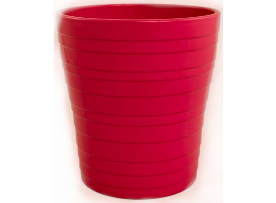 Osłonka storczyk ceramiczna 13 cm czerwona  CERMAX