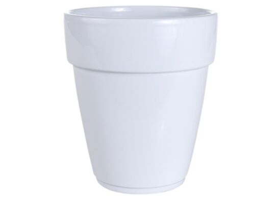 Osłonka storczyk ceramiczna 13 cm biała CERMAX