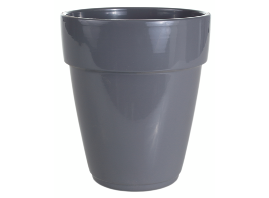 Osłonka storczyk ceramiczna 13 cm grafit CERMAX