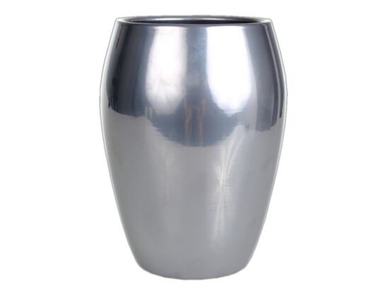 Osłonka wazon ceramiczna 20 cm chrom CERMAX
