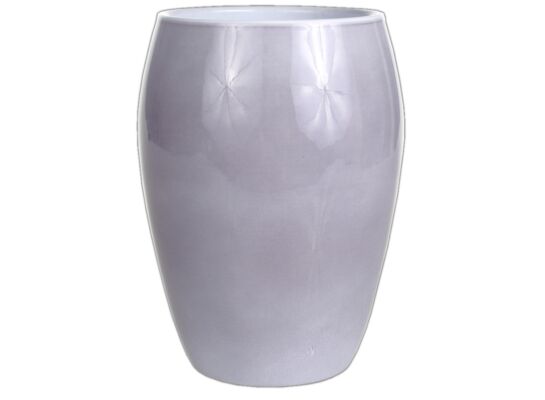 Osłonka wazon ceramiczna 20 cm szary lazur CERMAX