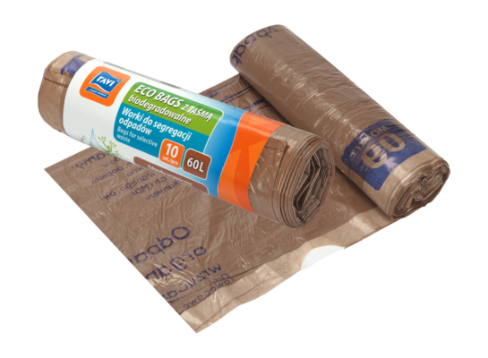 Worki do segregacji odpadów z taśmą biodegradowalne 60 l 10 sztuk Eco Bags
