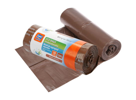 Worki do segregacji odpadów z taśmą biodegradowalne 120 l 10 sztuk Eco Bags