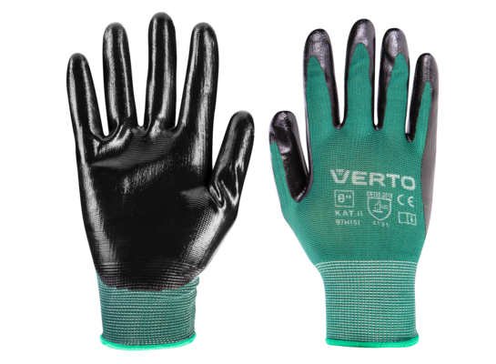 Rękawice ogrodowe pokryte nitrylem rozmiar 8"