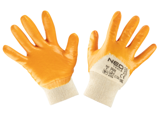 Rękawice robocze bawełna pokryte częściowo nitrylem 4111X rozmiar 9