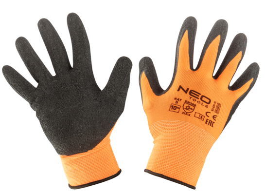 Rękawice robocze poliester pokryty lateksem (crincle)3131X rozmiar 10