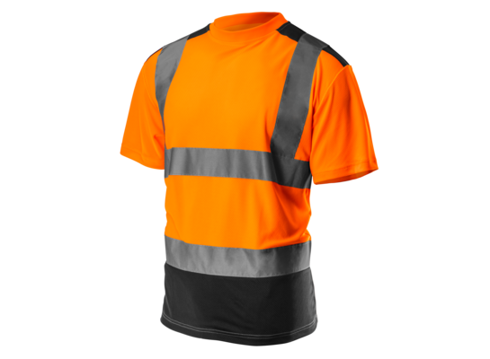 T-shirt ostrzegawczy ciemny dół pomarańczowy rozmiar L