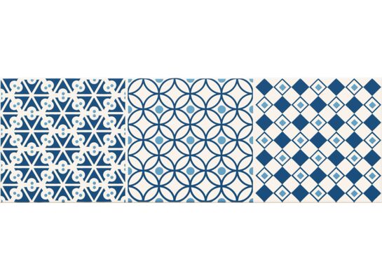 Dekor ścienny Avignon cobalt 1 14,8 x 44,8 Gat.1