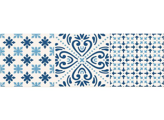 Dekor ścienny Avignon cobalt 2 14,8 x 44,8 Gat.1