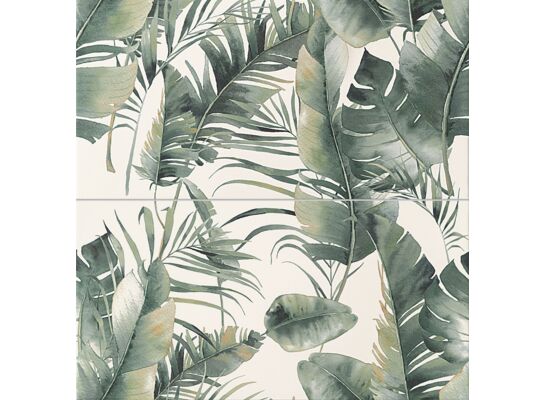 Dekor ścienny 2-elementowy Burano green 61,8 x 60,8 Gat.1