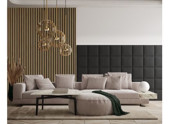 Panel tapicerowany Melange ME31 30 x 30 cm czarny