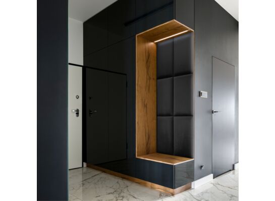 Panel tapicerowany Melange ME31 60 x 30 cm czarny