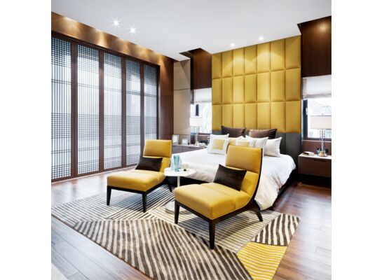 Panel tapicerowany Melange ME10 60 x 30 cm musztardowy