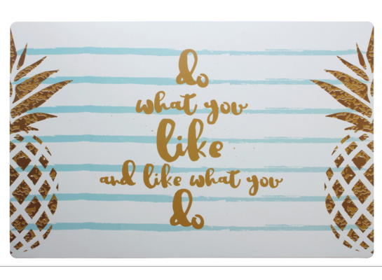 Podkładka na stół PINA 43,5 x 28,5 cm biało-złota