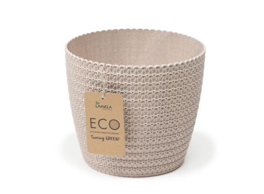 Osłonka-doniczka MAGNOLIA jersey Eco 22 biały Lamela