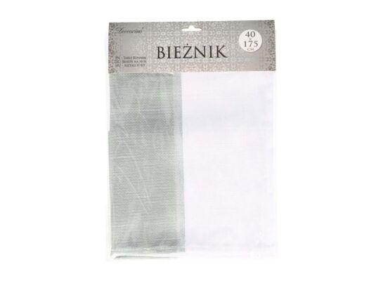 Bieżnik 40 x 175 cm biało-szary