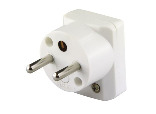 Wtyczka kątowa biała