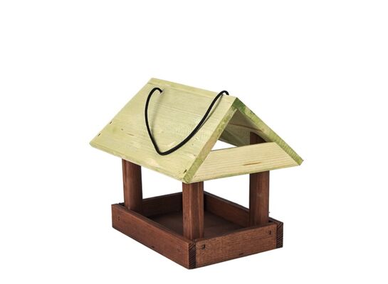 Karmnik drewniany 28 x 20 x 24 cm brązowy