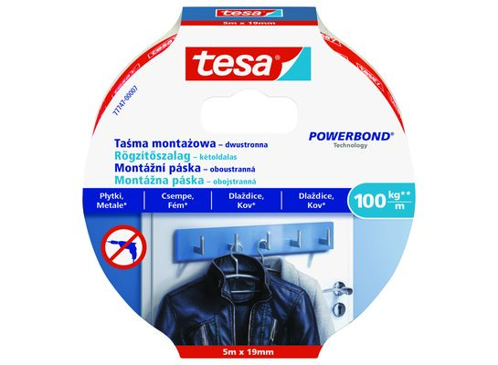 Taśma montażowa do płytek 19 mm x 5 m Tesa