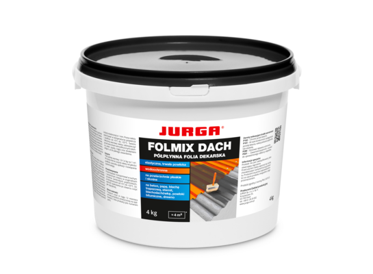Płynna folia dekarska Folmix dach szary 4 kg Jurga