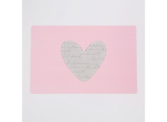 Mata stołowa 28 x 43 x 0,03 cm serce mix 4 wzory