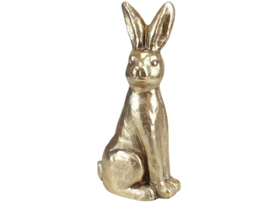 Figurka Zając 44,5 cm złoty
