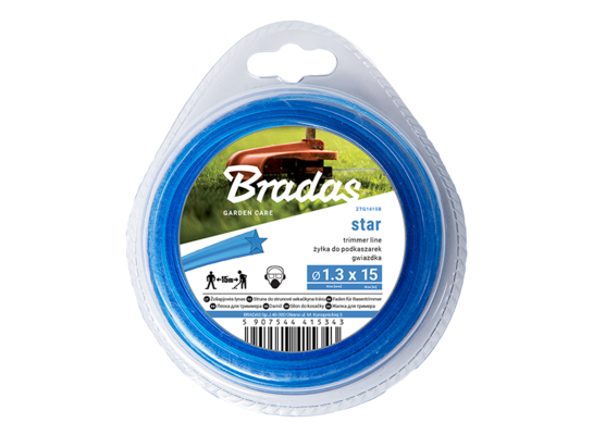 Żyłka TRIMMER, gwiazda 1,6 mm x 15 m, blister