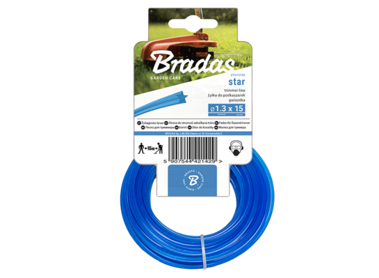 Żyłka TRIMMER, gwiazda, 1,6 mm x 15 m, karta