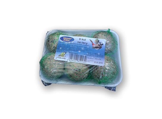 Zestaw kul dla sikorek 6 szt. w folii-600g