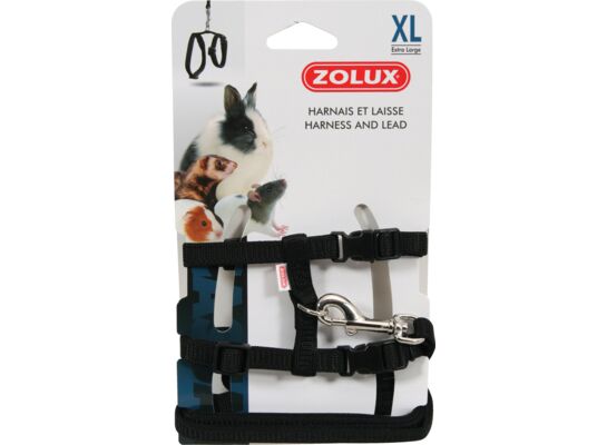 Szelki i smycz dla królika XL czarny ZOLUX