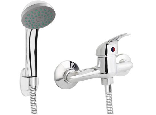 Bateria natryskowa ścienna chrom Faro