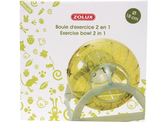 Kula do ćwiczeń 2w1 na podstawie 18 cm seledynowy ZOLUX