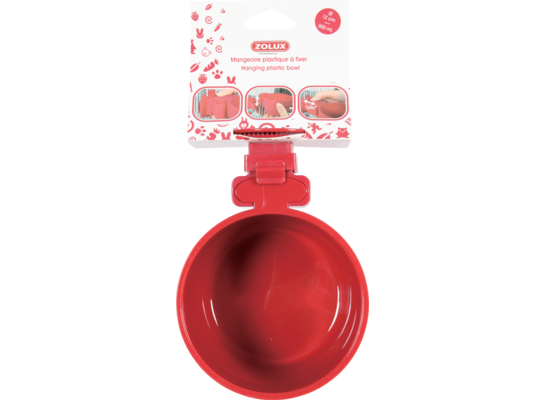 Miska plastikowa do zawieszenia śr. 12 cm czerwony ZOLUX