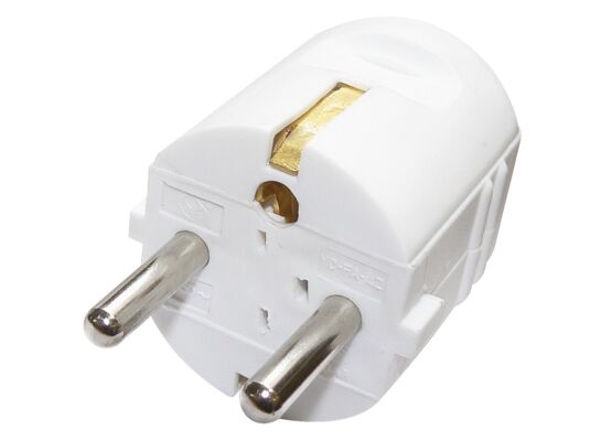 Wtyczka prosta biała
