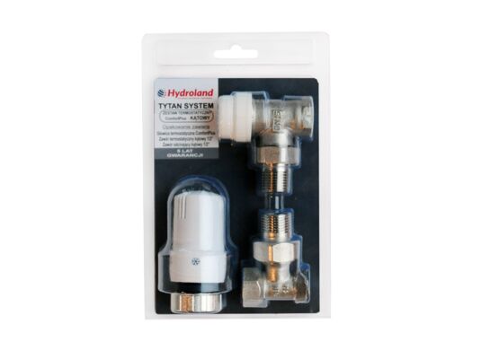 Komplet termostatyczny kątowy