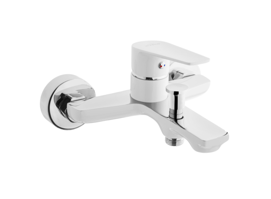 Bateria wannowa Dokos biała/chrom Invena