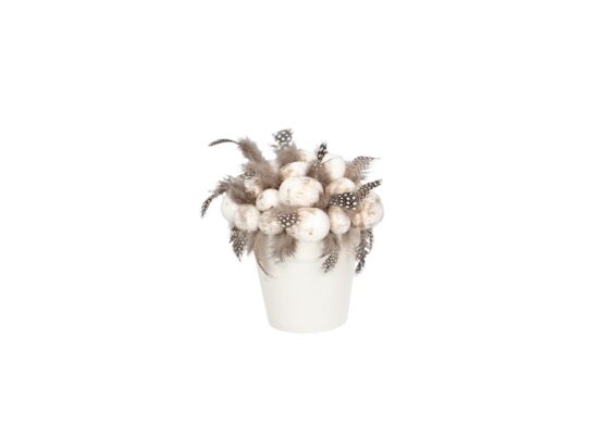 Dekoracja Wielkanocna z piórkami